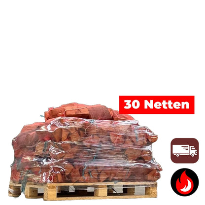 30 Zakken Berken Brandhout 22L | Droog Ovengedroogd Haardhout