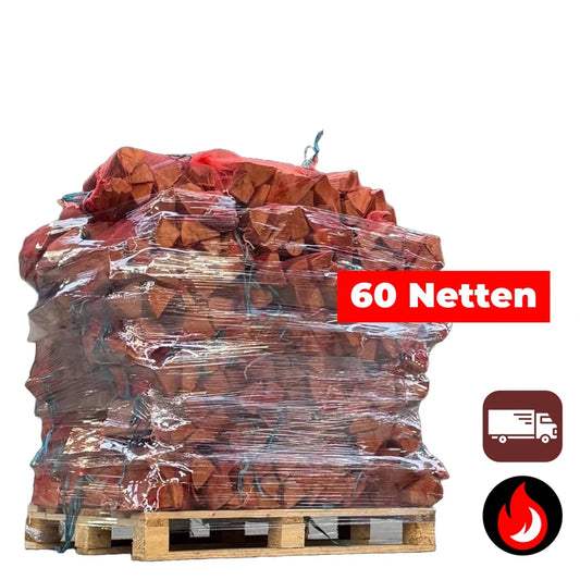 60 Zakken Elzen Brandhout 22L | Grote Voorraad Droog Haardhout