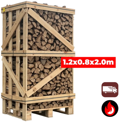 Grote Pallet Eiken/Berken Brandhout Mix