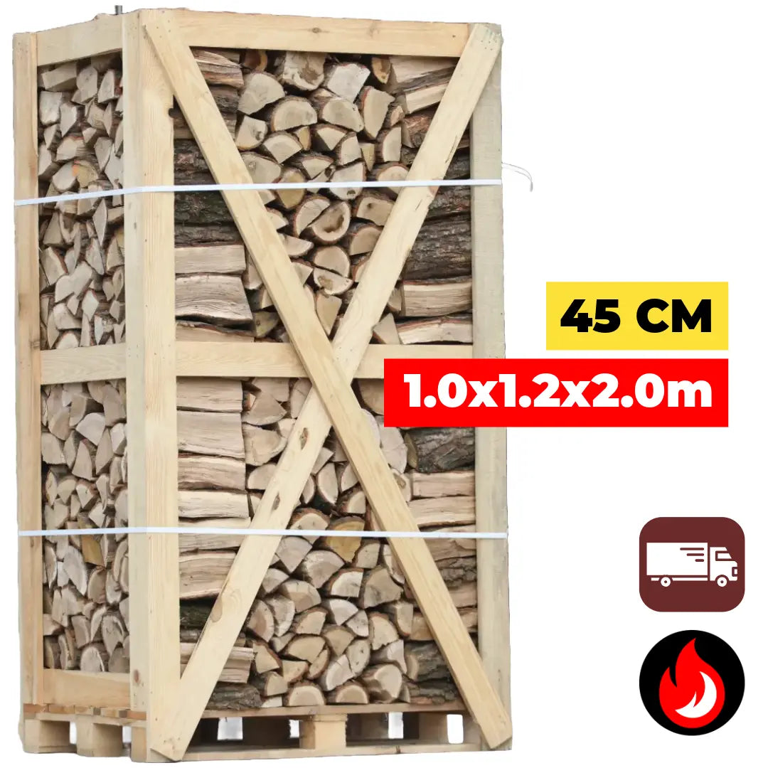 Brandhout op pallet
