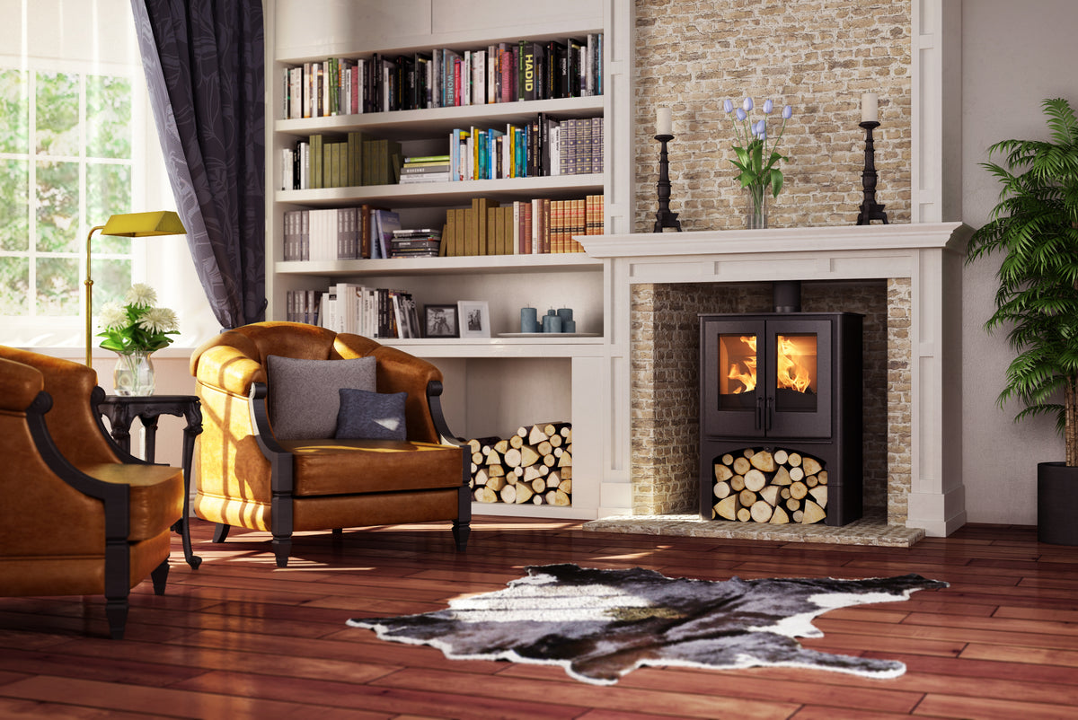 Nordic Fire LODGE met houtvak