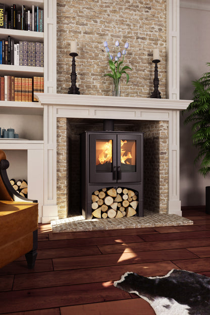 Nordic Fire LODGE met houtvak