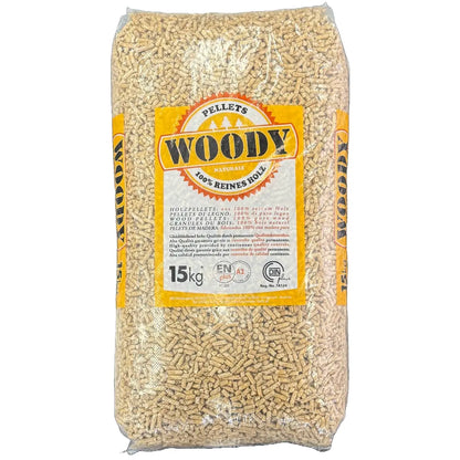 525 kg Woody Premium Houtpellets | ENplus A1 & DIN+ | Levering Inbegrepen
